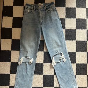 Ultra high rise 90s straight jean